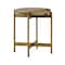 Armen Living Dua Gray Concrete End Table with Antique Brass LCDULACC - alternate 1